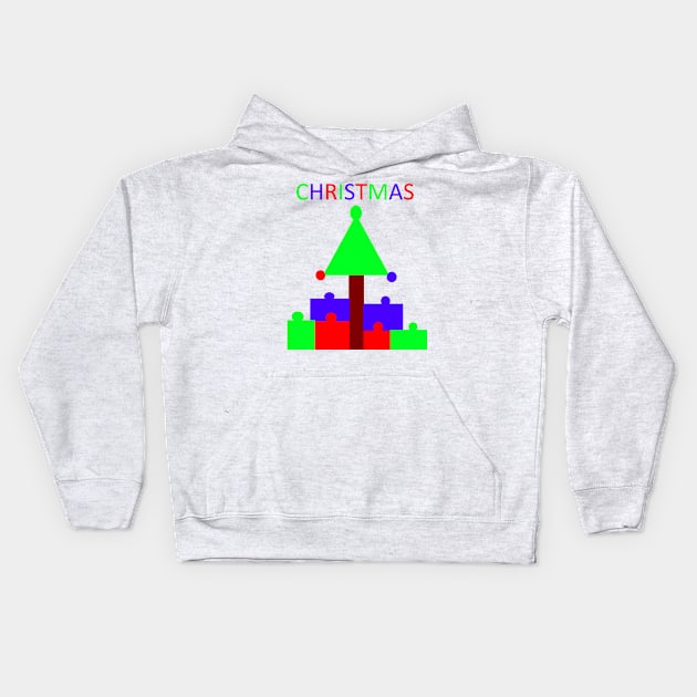 Christmas Tree Gifts Kids Hoodie by simonjgerber